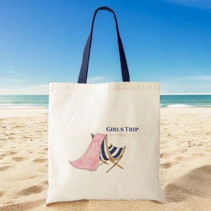Tote Bag Filles Trip Beach Chaise personnalisée