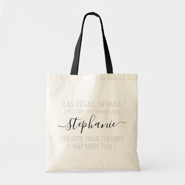 Tote Bag Filles Weekend personnalisé moins cher que la thér (Devant)