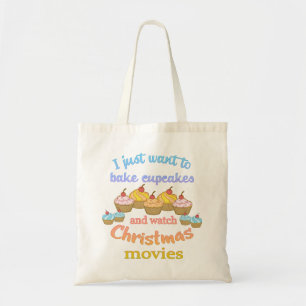 Tote Bag Films de Noël et Cupcakes