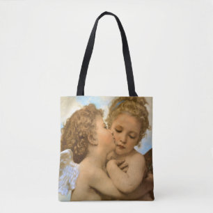 Tote Bag First Kiss (détail d'ange) par Bouguereau