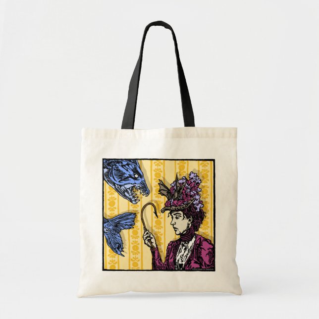 Tote Bag Fishhook - Pop Goth Nightmare Surreal (Devant)