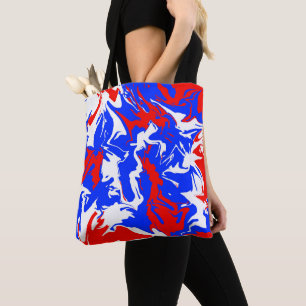 Tote Bag Flacons de rouge, blanc et bleu