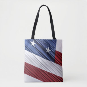 Tote Bag Flag patriotique américain rouge, blanc et bleu
