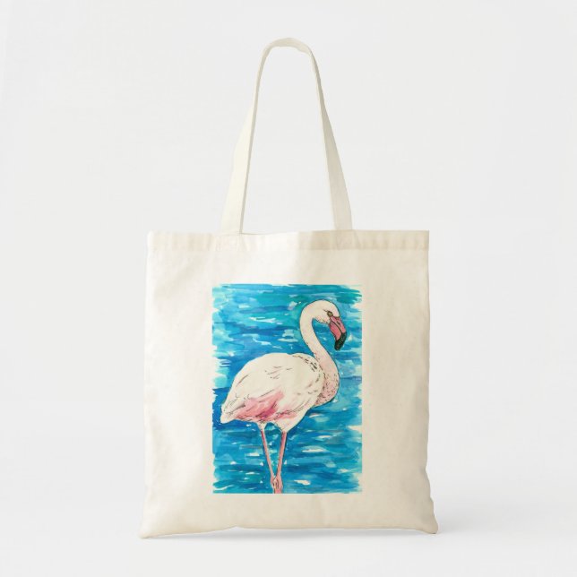 Tote Bag flamant rose (Devant)