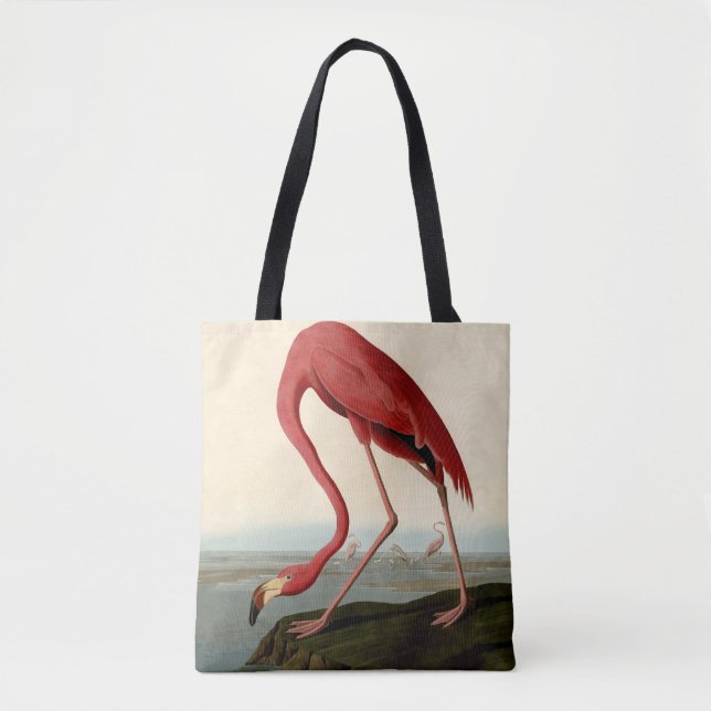 Tote Bag Flamant rose américain d'Audubon (Devant)
