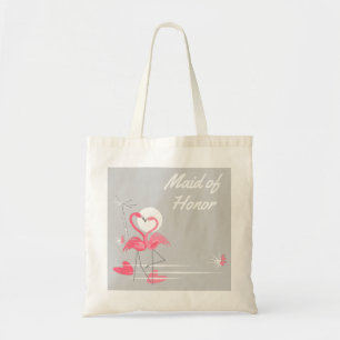 Tote Bag Flamant rose Amour côté femme de chambre d'honneur