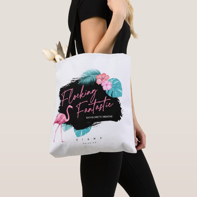 Tote Bag Flamant rose Bachelorette Fantastic V2 ID930 (De près)