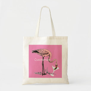 Tote Bag Flamant rose Boire Martini Thunder_Cove