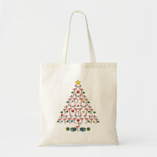 Tote Bag Flamant rose Noël Arbre drôle Animal Noël - P