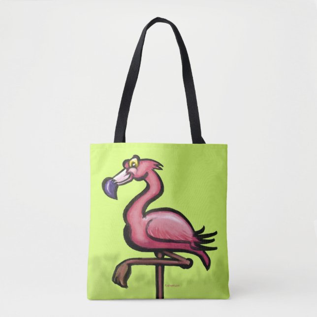 Tote Bag Flamant rose rose (Devant)