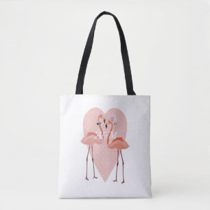 Tote Bag Flamant rose rose chic amour coeur