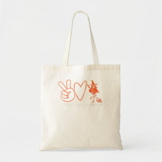 Tote Bag Flamant rose Tropical Peace Love Flamingoween Oran