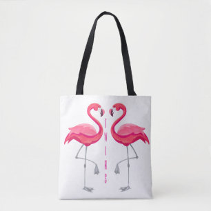 Tote Bag Flamants roses jumeaux