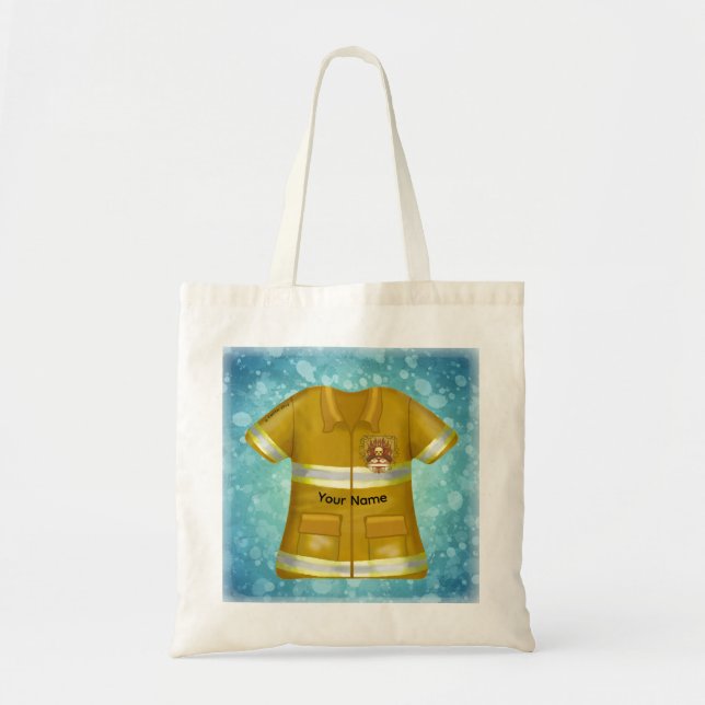 Tote Bag Flames Shield Firefighter (Devant)