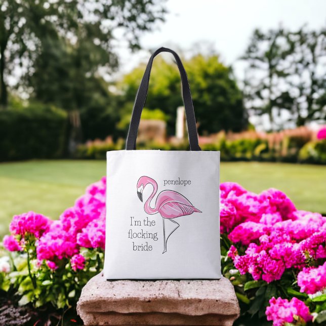 Tote Bag Flamingo Enterrement de Vie de Jeune Fille Je suis (Créateur téléchargé)