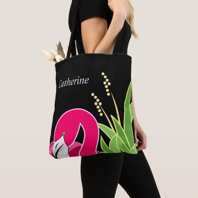 Tote Bag Flamingo Noir (De près)