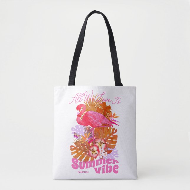 Tote Bag Flamingo Summer  (Devant)