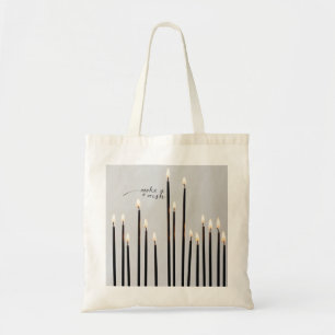 Tote Bag Flammes minimalistes de bougies lumineuses à ligne