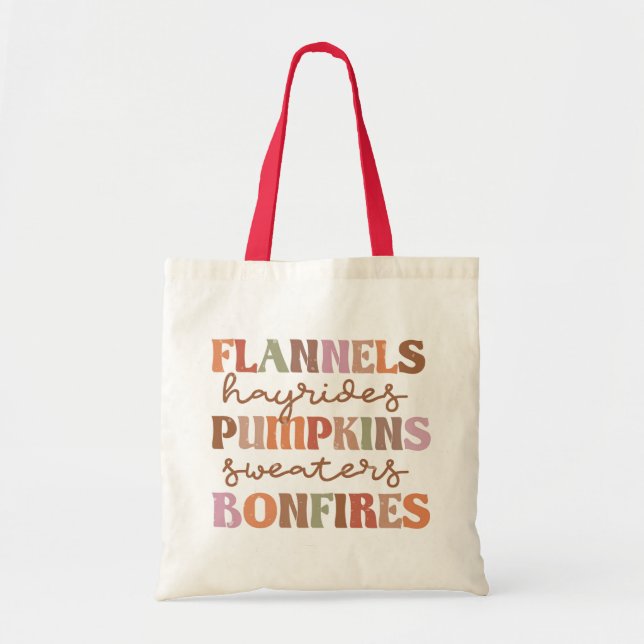Tote Bag Flannings Bonfires Citrouille (Devant)