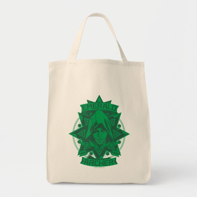Tote Bag Flèche | Emerald Archer Graphic (Devant)