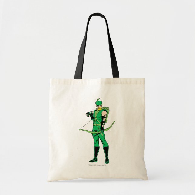 Tote Bag Flèche verte debout avec flèche (Devant)