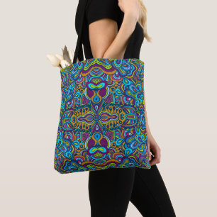 Tote Bag Flèches Abstraites rétro colorées