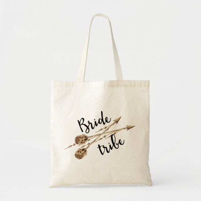 Tote Bag Flèches Boho de la tribu des mariées (Devant)