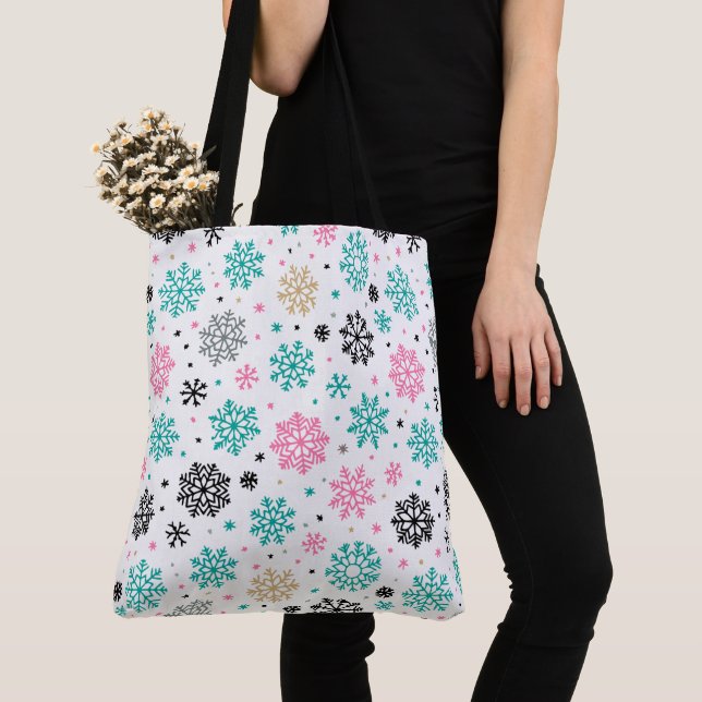 Tote Bag Flèches de neige rétro (De près)