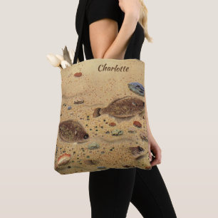 Tote Bag Flets ou poissons plats, vie marine océanique vint
