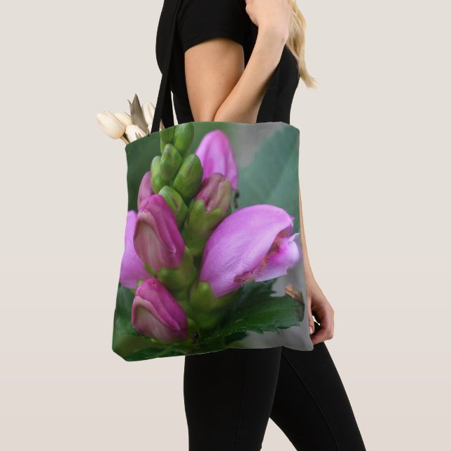 Tote Bag Fleur à tête rose (De près)