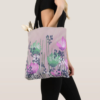 Tote Bag Fleur Abstrait Moderne Tendance