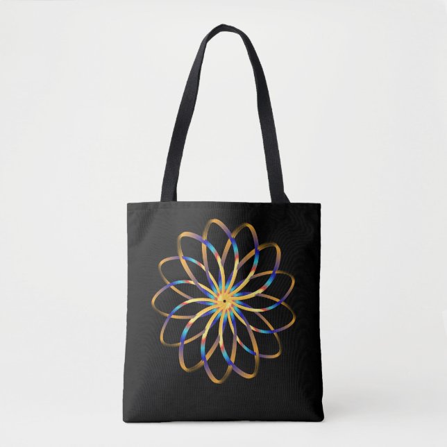 Tote Bag Fleur abstraite de blu (Devant)