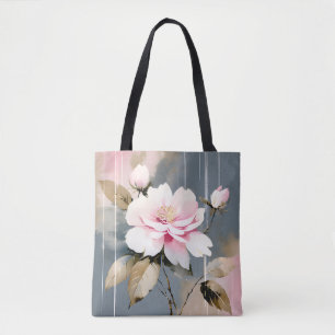 Tote Bag Fleur Abstraite Wabi-Sabi