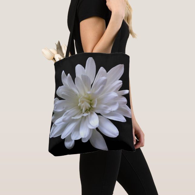 Tote Bag Fleur blanche florale blanche marguerite blanche n (De près)