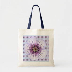 Tote Bag Fleur bleu-clair romantique de géranium