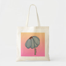Fleur bleue sur fond rose