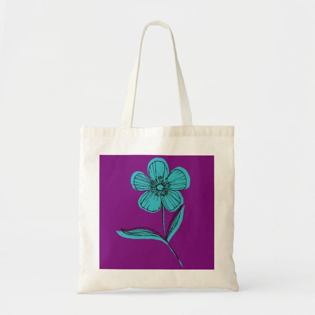 Tote Bag fleur botanique (Devant)