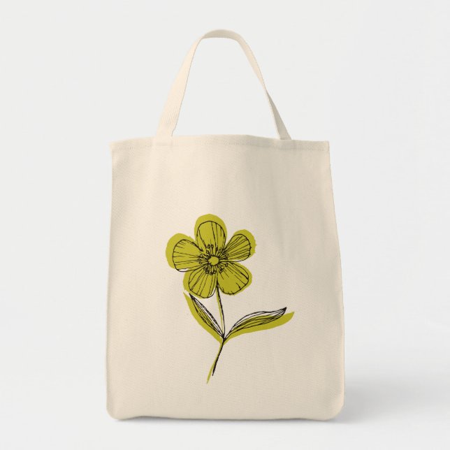 Tote Bag fleur botanique (Devant)