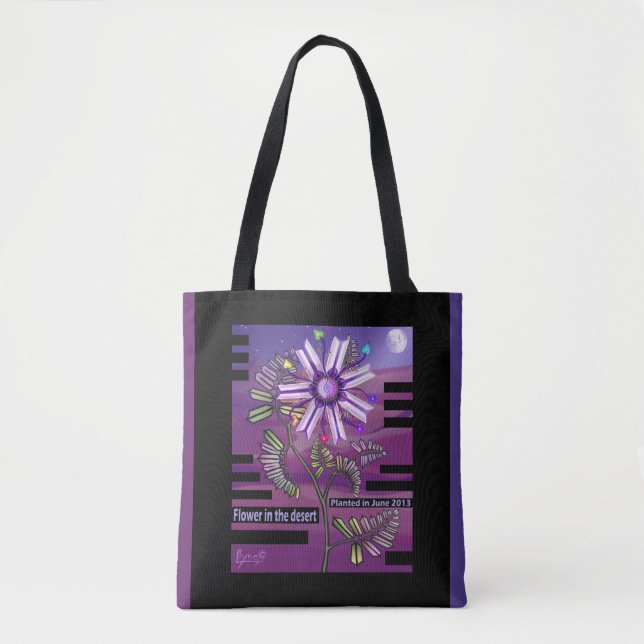 Tote Bag Fleur dans le désert (Devant)