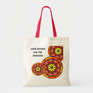 Tote Bag Fleur dans Mandala Yoga Fitness Unique Zen