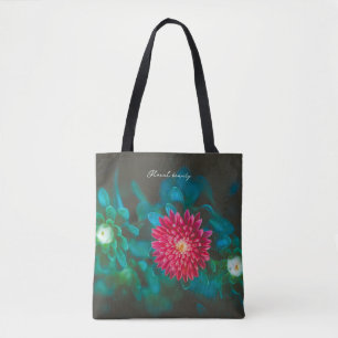 Tote Bag Fleur de aster rouge
