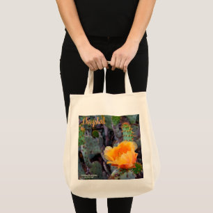 Tote Bag Fleur de cactus à poires orange