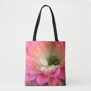 Tote Bag Fleur de cactus rose dans le désert