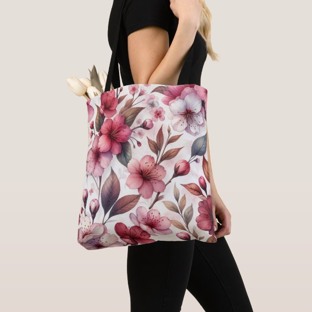 Tote Bag Fleur de cerise (De près)