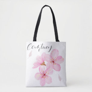 Tote Bag Fleur de cerisier Joli Floral Personnalisé