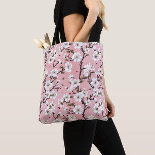 Tote Bag Fleur de cerisier rose japonais Sakura Floral prin
