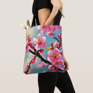 Tote Bag Fleur de cerisiers en fleurs au printemps