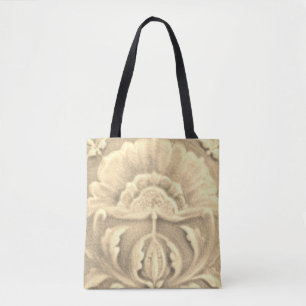 Tote Bag Fleur de finition de craquement de nouveau d'art