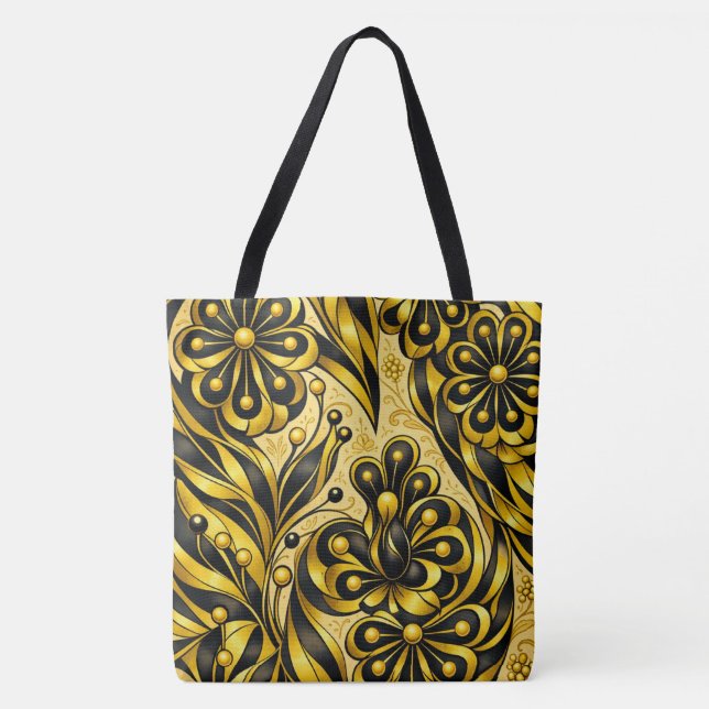 Tote Bag Fleur de l'orbite dorée   (Devant)