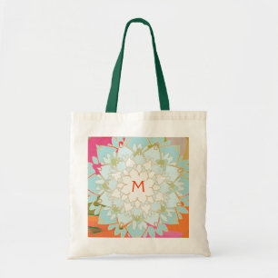 Tote Bag Fleur de lotus en floraison monogramme